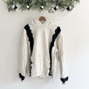 Elwood Tie Dye Hoodie Cream/black Large LS Grunge Street Wear
